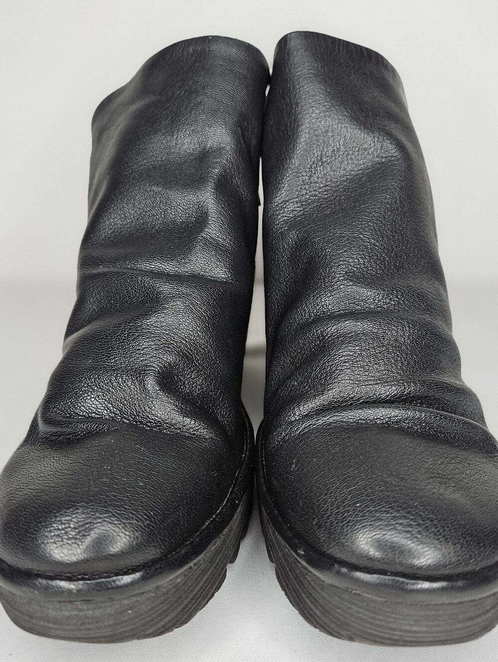 Fly London Black Leather Wedge Ankle Boots - Picture 2 of 11
